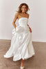 Strapless satin wedding dress_XS_