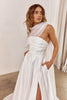 Strapless satin wedding dress_XS_