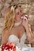 Bridal Neckscarf with lace edge detail 