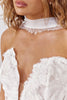 Bridal Neckscarf with lace edge detail