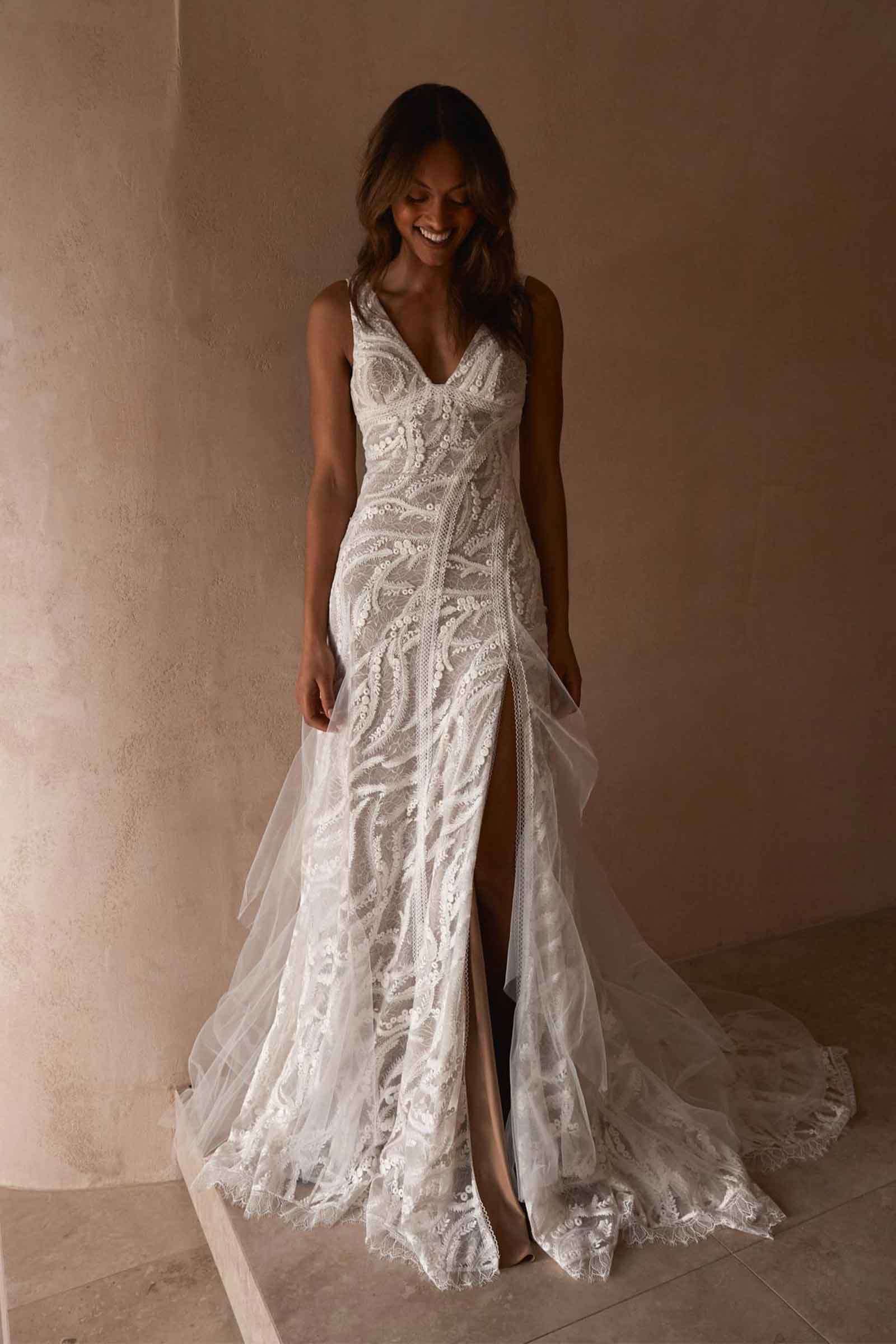 Ivory Lace Slip Dress – La De Da