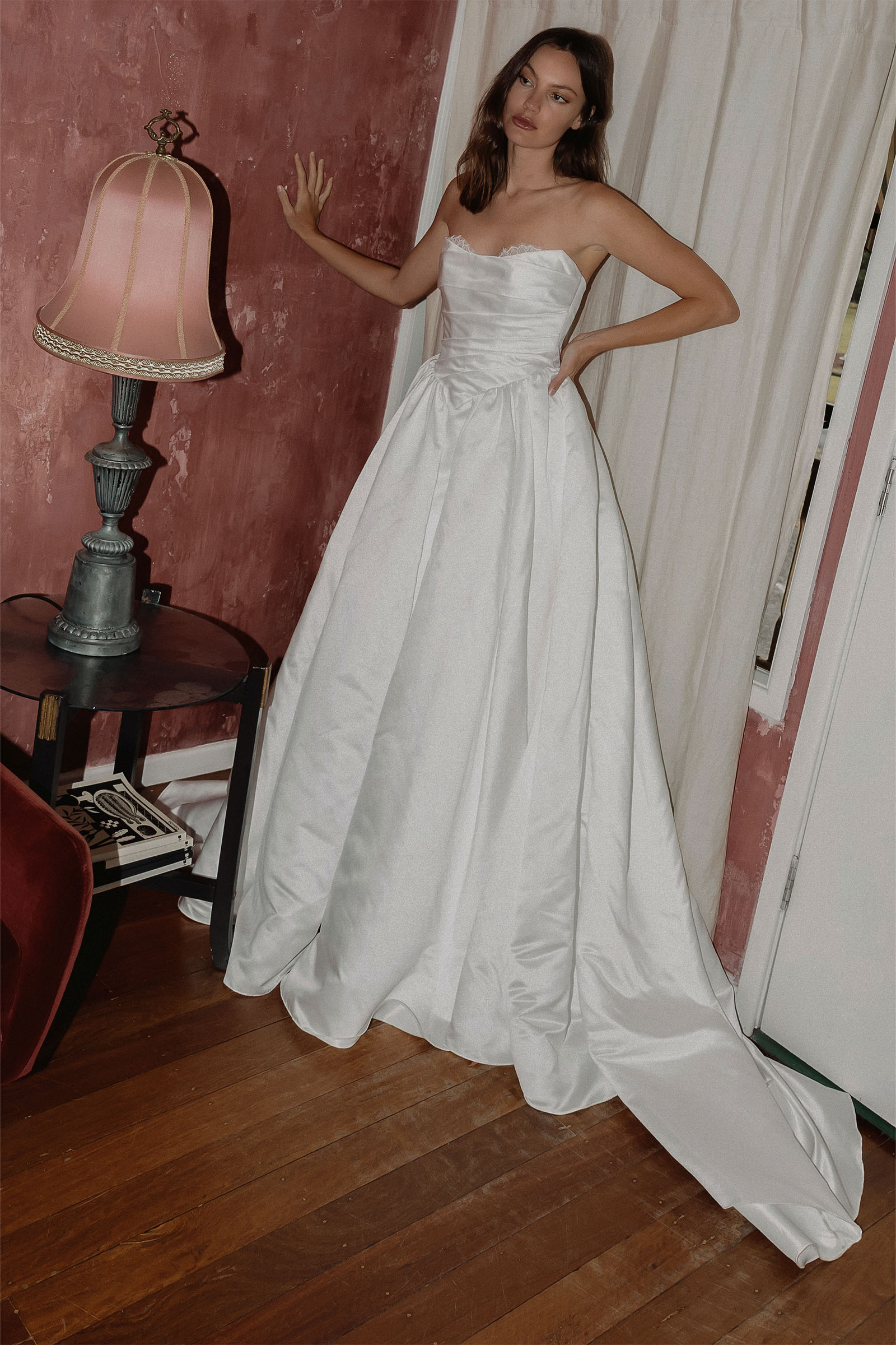 Corset satin wedding dress_XS_