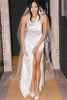 Bride in Goldie gown and Pierlot Veil and white heels
