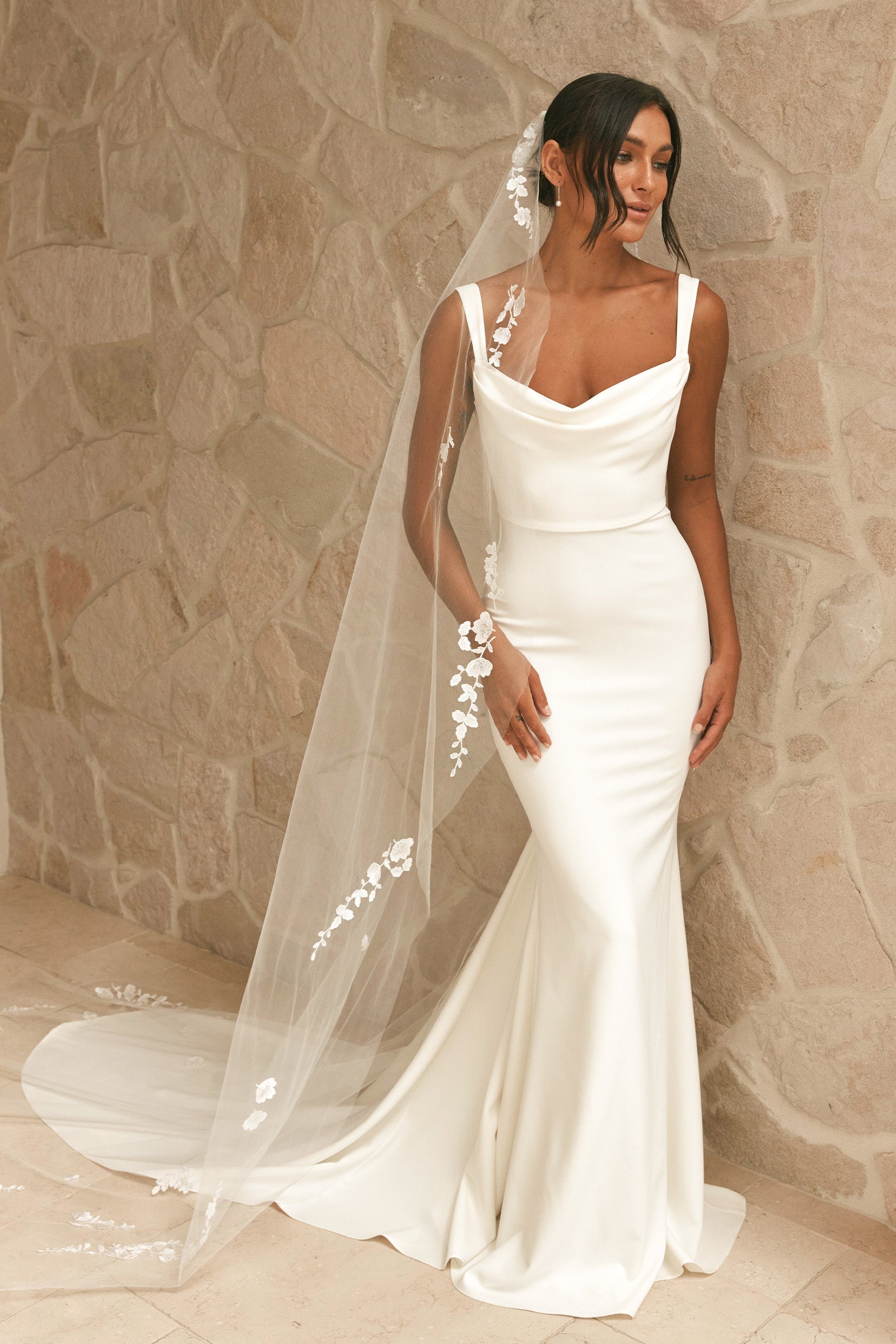 Sweetheart Mermaid Tulle Ruffless Wedding Dresses Online Lace Bridal Gowns  – Ballbella