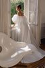 Puff Sleeve Satin Bridal Cape