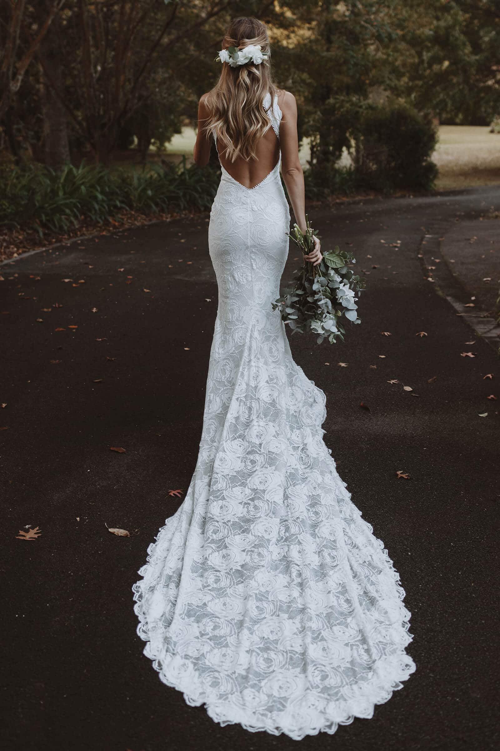 Liliana  Silk & Lace Wedding Gown – Grace Loves Lace US