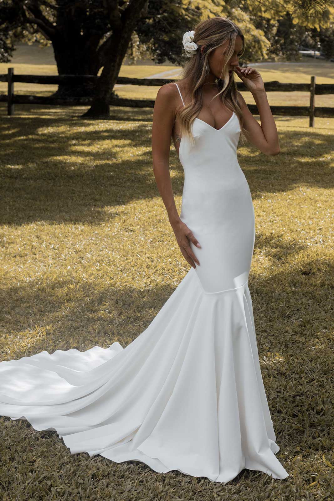 Grace | Crepe Fit & Flare Wedding Dress