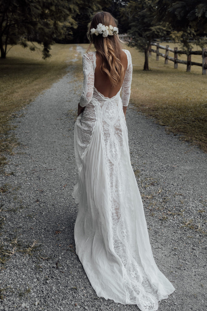 Inca | Low Back Wedding Dress – Grace Loves Lace US