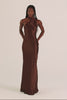 Billie Espresso Brown One Shoulder Bridesmaids Dress_XS_