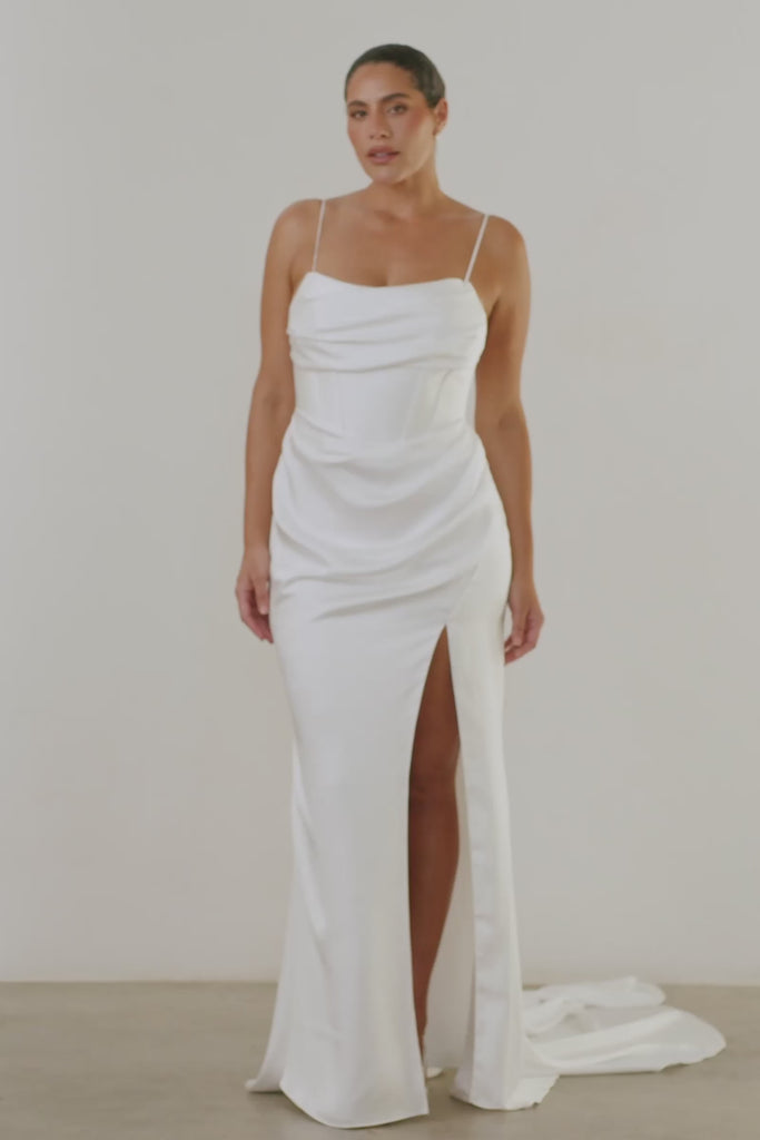 Satin Corset Wedding Dress