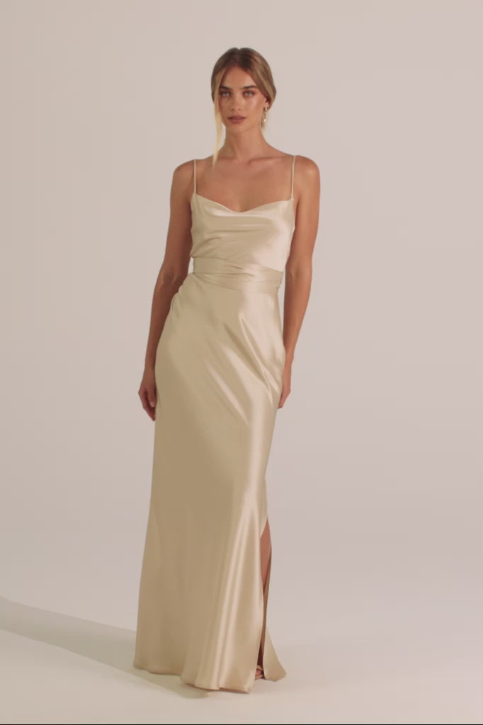 Cameron Champagne Slip Bridesmaids Dress_XS_