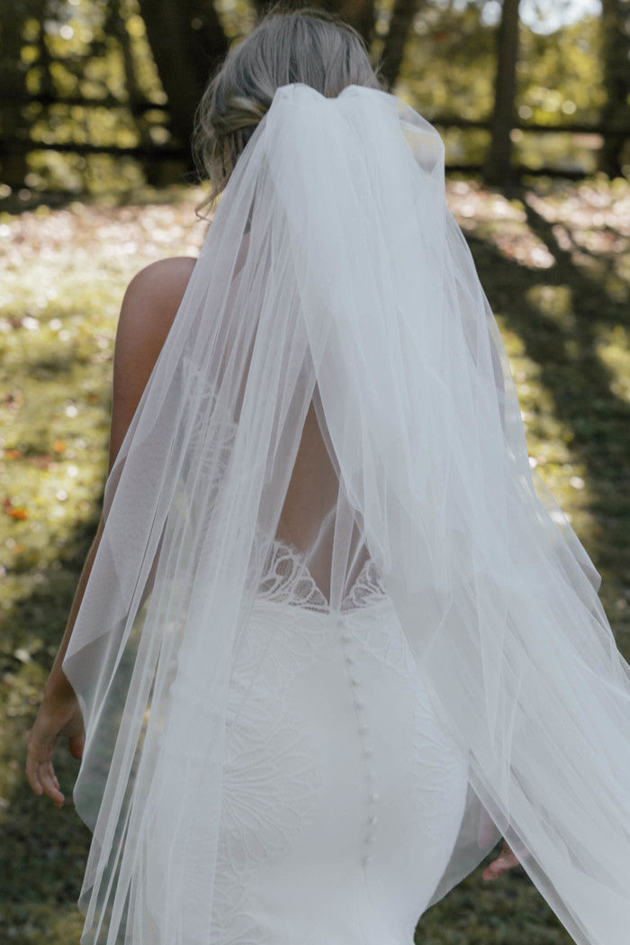 Grace Loves Lace Pearly Long Veil | Pearl Bridal Veil